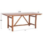 ΤΡΑΠΕΖΙ GROOVE HM9390.01 ΑΠΟ ΞΥΛΟ ΜΑΣΙΦ ΤΕΑΚ 220X100X90Υεκ. - Image 2