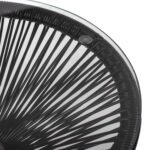 ΤΡΑΠΕΖΙ ΒΟΗΘΗΤΙΚΟ ALLEGRA ΕΠΑΓΓΕΛΜ. ΜΕΤΑΛΛΟ ΜΑΥΡΟ RATTAN ΜΑΥΡΟ HM5874.01 Φ47x45Yεκ. - Image 6