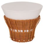 ΤΡΑΠΕΖΙ ΒΟΗΘΗΤΙΚΟ PERRAL HM18164.02S FIBER CEMENT ΛΕΥΚΟ-ΦΥΣΙΚΟ RATTAN--Φ42x36Υεκ - Image 6