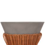 ΤΡΑΠΕΖΙ ΒΟΗΘΗΤΙΚΟ PERRAL HM18164.03S FIBER CEMENT ΓΚΡΙ-ΦΥΣΙΚΟ RATTAN--Φ42x36Υεκ - Image 4