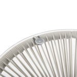 ΤΡΑΠΕΖΙ ΒΟΗΘΗΤΙΚΟ ALLEGRA HM5874.03 ΜΕΤΑΛΛΟ ΜΑΥΡΟ-ΣΥΝΘ. RATTAN ΜΠΕΖ Φ47x45Yεκ. - Image 6