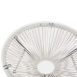 ΤΡΑΠΕΖΙ ΒΟΗΘΗΤΙΚΟ ALLEGRA HM5874.12 ΜΕΤΑΛΛΟ ΜΑΥΡΟ-ΣΥΝΘ. RATTAN ΛΕΥΚΟ Φ47x45Yεκ. - Image 4