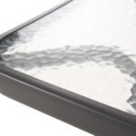 ΤΡΑΠΕΖΙ ΒΟΗΘΗΤΙΚΟ FIGO HM6067.01 ΜΕΤΑΛΛΙΚΟ ΓΚΡΙ-ΓΥΑΛΙΝΗ ΕΠΙΦΑΝΕΙΑ 45x45x51Yεκ - Image 5