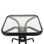 ΤΡΑΠΕΖΙ ΒΟΗΘΗΤΙΚΟ FIGO HM6067.03 ΜΕΤΑΛΛΙΚΟ ΜΑΥΡΟ-ΓΥΑΛΙΝΗ ΕΠΙΦΑΝΕΙΑ 45x45x51Yεκ - Image 4