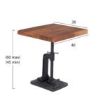 ΤΡΑΠΕΖΙ ΒΟΗΘΗΤΙΚΟ ΣΑΛΟΝΙΟΥ RYLAND ΑΠΟ ΜΑΣΙΦ ΞΥΛΟ ΑΚΑΚΙΑΣ 40x38x45-60Υεκ.HM8371.11 - Image 2