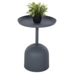 Αγόρασε ΤΡΑΠΕΖΙ ΒΟΗΘΗΤΙΚΟ ΣΤΡΟΓΓΥΛΟ DELBEL HM4261.05 ΜΕΤΑΛΛΟ ΜΠΛΕ ΣΚΟΥΡΟ Φ39