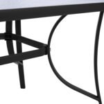 ΤΡΑΠΕΖΙ BRUNO 150X90Χ72Υεκ. ΓΚΡΙ ΜΕΤΑΛΛΙΚΟ ΜΕ ΓΥΑΛΙΝΗ ΕΠΙΦΑΝΕΙΑ HM5145.01 - Image 4