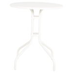 ΤΡΑΠΕΖΙ ΕΞ.ΧΩΡΟΥ ΣΤΡΟΓΓΥΛΟ LINO HM5973.02 ΜΕΤΑΛΛΙΚΟ ΛΕΥΚΟ Φ60x70Υεκ. - Image 3