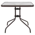 ΤΡΑΠΕΖΙ ΕΞΩΤ.ΧΩΡΟΥ FIGO HM5972.02 ΜΕΤΑΛΛΟ ΚΑΦΕ-ΓΥΑΛΙΝΗ ΕΠΙΦΑΝΕΙΑ 80Χ80Χ71Υεκ - Image 3