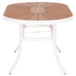 ΤΡΑΠΕΖΙ ΕΞΩΤ.ΧΩΡΟΥ TELAMO HM6288.02 ΑΛΟΥΜΙΝΙΟ ΛΕΥΚΟ & POLYWOOD 160X90Χ73.5Υεκ. - Image 4