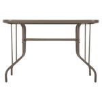 ΤΡΑΠΕΖΙ ADAM HM5020.04 ΜΕΤΑΛΛΙΚΟ ΣΑΜΠΑΝΙ ΜΕ ΓΥΑΛΙΝΗ ΕΠΙΦΑΝΕΙΑ 110Χ60Χ71Υεκ. - Image 4