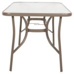 ΤΡΑΠΕΖΙ BRUNO HM5106.04 ΣΑΜΠΑΝΙ ΜΕΤΑΛΛΙΚΟ ΜΕ ΓΥΑΛΙΝΗ ΕΠΙΦΑΝΕΙΑ 140Χ80Χ71Υεκ - Image 4