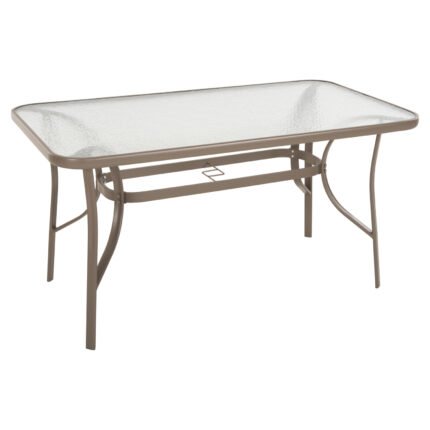 Αγόρασε ΤΡΑΠΕΖΙ BRUNO HM5106.04 ΣΑΜΠΑΝΙ ΜΕΤΑΛΛΙΚΟ ΜΕ ΓΥΑΛΙΝΗ ΕΠΙΦΑΝΕΙΑ 140Χ80Χ71Υεκ σε μοναδική τιμή στο clickforshop.gr