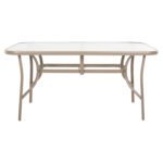 ΤΡΑΠΕΖΙ BRUNO 150X90Χ72Υεκ. ΜΕΤΑΛΛΙΚΟ ΣΑΜΠΑΝΙ ΜΕ ΤΡΥΠΑ ΟΜΠΡΕΛΑΣ Φ38mm HM5145.14 - Image 3