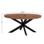 ΤΡΑΠΕΖΙ LEVINHO HM8482.11 OVAL 6εκ.ΠΑΧΟΣ ΜΑΣΙΦ ΞΥΛΟ MANGO 160x90x77Υ εκ. - Image 2