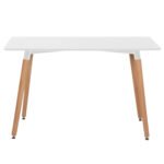 ΤΡΑΠΕΖΙ MINIMAL HM8581.01 ΛΕΥΚΟ MDF-ΠΟΔΙΑ ΟΞΙΑ ΣΕ ΦΥΣΙΚΟ ΧΡΩΜΑ- 120Χ60X74Υεκ. - Image 3