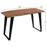 ΤΡΑΠΕΖΙ ΚΟΝΣΟΛΑ ALICIA 4εκ.ΠΑΧΟΣ ΑΠΟ ΜΑΣΙΦ ΞΥΛΟ ΑΚΑΚΙΑΣ ΦΥΣ. HM8172.11 130x47x77Υεκ. - Image 2