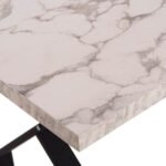 ΤΡΑΠΕΖΙ ΚΟΥΖΙΝΑΣ LANA HM18221.01 ΜΕΛΑΜΙΝΗ ΛΕΥΚΟ ΜΑΡΜΑΡΟ-ΜΑΥΡΑ ΜΕΤΑΛ.ΠΟΔΙΑ 140x70x72Υεκ - Image 6