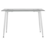 ΤΡΑΠΕΖΙ ΚΟΥΖΙΝΑΣ ΜΕΤΑΛΛΙΚΟ IDELLA ΛΕΥΚΟ ΜΑΤ ΜΕ ΓΥΑΛΙ HM8498.03 120X70X75Υ εκ. - Image 3