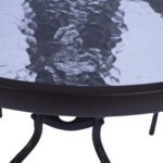 ΤΡΑΠΕΖΙ LIMA Φ70Χ70Υεκ. ΜΕΤΑΛΛΙΚΟ ΚΑΦΕ ΜΕ ΓΥΑΛΙΝΗ ΕΠΙΦΑΝΕΙΑ HM5146.02 - Image 4