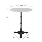 ΤΡΑΠΕΖΙ ALARIA ΜΕ ΒΑΣΗ ΑΠΟ ΜΑΝΤΕΜΙ HM5608 ΜΕ ΜΑΡΜΑΡΟ Φ60Χ71Υεκ. - Image 2