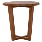 ΤΡΑΠΕΖΙ ΜΕΣΗΣ ΣΤΡΟΓΓΥΛΟ KOLIN HM6629 ΞΥΛΟ TEAK ΣΕ ΦΥΣΙΚΟ Φ65x65Υεκ. - Image 3