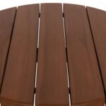 ΤΡΑΠΕΖΙ ΜΕΣΗΣ ΣΤΡΟΓΓΥΛΟ KOLIN HM6629 ΞΥΛΟ TEAK ΣΕ ΦΥΣΙΚΟ Φ65x65Υεκ. - Image 4