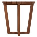 ΤΡΑΠΕΖΙ ΜΕΣΗΣ ΣΤΡΟΓΓΥΛΟ KOLIN HM6629 ΞΥΛΟ TEAK ΣΕ ΦΥΣΙΚΟ Φ65x65Υεκ. - Image 5