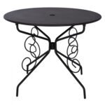 ΤΡΑΠΕΖΙ ΜΕΤΑΛΛΙΚΟ AMORE Φ95 ΜΑΥΡΟ HM5009.11 - Image 3