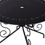 ΤΡΑΠΕΖΙ ΜΕΤΑΛΛΙΚΟ AMORE Φ95 ΜΑΥΡΟ HM5009.11 - Image 4