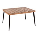 Αγόρασε ΤΡΑΠΕΖΙ ΜΕΤΑΛΛΙΚΟ ALLEGRA HM5537 ΜΕ WICKER ΣΕ ΜΠΕΖ ΑΠΟΧΡΩΣΗ & ΓΥΑΛΙ 140X80X78 εκ. σε μοναδική τιμή στο clickforshop.gr