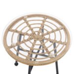 ΤΡΑΠΕΖΙ ΜΕΤΑΛΛΙΚΟ SPENCER HM5716 ΜΕ WICKER ΜΠΕΖ Φ48,5x51 εκ. - Image 5