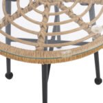 ΤΡΑΠΕΖΙ ΜΕΤΑΛΛΙΚΟ SPENCER HM5716 ΜΕ WICKER ΜΠΕΖ Φ48,5x51 εκ. - Image 6