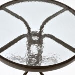 ΤΡΑΠΕΖΙ LIMA Φ60x70Υεκ. ΚΑΦΕ ΜΕΤΑΛΛΙΚΟ ΜΕ ΓΥΑΛΙΝΗ ΕΠΙΦΑΝΕΙΑ HM5079.02 - Image 4