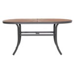 ΤΡΑΠΕΖΙ ΟΒΑΛ ΕΞ.ΧΩΡΟΥ TELAMO HM6288.01 ΑΛΟΥΜΙΝΙΟ ΑΝΘΡΑΚΙ-POLYWOOD ΦΥΣΙΚΟ 160x90x73,5Υεκ - Image 3