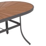 ΤΡΑΠΕΖΙ ΟΒΑΛ ΕΞ.ΧΩΡΟΥ TELAMO HM6288.01 ΑΛΟΥΜΙΝΙΟ ΑΝΘΡΑΚΙ-POLYWOOD ΦΥΣΙΚΟ 160x90x73,5Υεκ - Image 5