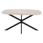 ΤΡΑΠΕΖΙ ΟΒΑΛ RODDEN HM11903.03 ΜΕ WERZALIT TERRAZZO-ΜΑΥΡΗ ΧΙΑΣΤΙ ΒΑΣΗ 146x94x75Υεκ - Image 3