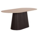 ΤΡΑΠΕΖΙ ΟΒΑΛ CATER HM18320 ΚΕΡΑΜΙΚΟ TOP ΟΨΗ ΤΡΑΒΕΡΤΙΝΑΣ-MDF ΒΑΣΗ 180x90x74Υεκ - Image 4