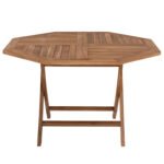 ΤΡΑΠΕΖΙ ΠΟΛΥΓΩΝΟ KENDALL ΠΤΥΣΣΟΜΕΝΟ HM9545 TEAK ΣΕ ΦΥΣΙΚΟ ΧΡΩΜΑ 120x120x75Yεκ. - Image 3