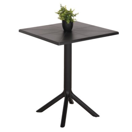 Αγόρασε ΤΡΑΠΕΖΙ ΠΟΛΥΠΡΟΠΥΛΕΝΙΟΥ ΤΕΤΡΑΓΩΝΟ TERRIN HM6125.12 ΜΑΥΡΟ 60