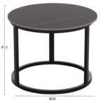 ΤΡΑΠΕΖΙ ΣΑΛΟΝΙΟΥ 2ΤΜΧ TALOS ΚΕΡΑΜΙΚΟ TOP ΜΕ ΟΨΗ ΜΑΥΡΟΥ ΜΑΡΜΑΡΟΥ HM18140.02 Φ70+Φ50 - Image 3