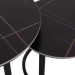 ΤΡΑΠΕΖΙ ΣΑΛΟΝΙΟΥ 2ΤΜΧ TALOS ΚΕΡΑΜΙΚΟ TOP ΜΕ ΟΨΗ ΜΑΥΡΟΥ ΜΑΡΜΑΡΟΥ HM18140.02 Φ70+Φ50 - Image 5