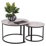 Αγόρασε ΤΡΑΠΕΖΙ ΣΑΛΟΝΙΟΥ 2ΤΜΧ TALOS ΛΕΥΚΟ ΜΕ ΚΑΦΕ ΝΕΡΑ ΚΕΡΑΜΙΚΟ TOP HM18140.03 Φ70+Φ50 σε μοναδική τιμή στο clickforshop.gr