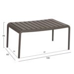 ΤΡΑΠΕΖΙ ΣΑΛΟΝΙΟΥ ΕΞΩΤERIKOY ΧΩΡΟΥ ΧΑΜΗΛΟ KORVER HM6334.05 ΠΟΛΥΠΡΟΠΥΛΕΝΙΟ DARK OLIVE 100x60x46Υεκ - Image 2