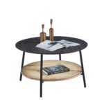 Αγόρασε ΤΡΑΠΕΖΙ ΣΑΛΟΝΙΟΥ SEWELL HM18033 MDF ΣΕ ZEBRANO-ΜΕΤΑΛΛΙΚΑ ΠΟΔΙΑ-WICKER Φ80x46