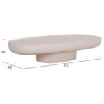 ΤΡΑΠΕΖΙ ΣΑΛΟΝΙΟΥ DESSY HM18153.02 FIBER CEMENT ΣΕ ΛΕΥΚΟ--151x66x30Υεκ. - Image 2