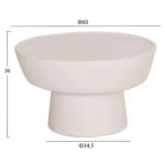 ΤΡΑΠΕΖΙ ΣΑΛΟΝΙΟΥ PIRSON HM18155.02 FIBER CEMENT ΣΕ ΛΕΥΚΟ--Φ60x36Υεκ. - Image 2