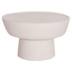 ΤΡΑΠΕΖΙ ΣΑΛΟΝΙΟΥ PIRSON HM18155.02 FIBER CEMENT ΣΕ ΛΕΥΚΟ--Φ60x36Υεκ. - Image 4