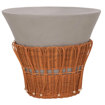 Αγόρασε ΤΡΑΠΕΖΙ ΣΑΛΟΝΙΟΥ PERRAL HM18164.03L FIBER CEMENT ΓΚΡΙ-ΦΥΣΙΚΟ RATTAN--Φ55x45Υεκ σε μοναδική τιμή στο clickforshop.gr