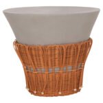 ΤΡΑΠΕΖΙ ΣΑΛΟΝΙΟΥ PERRAL HM18164.03L FIBER CEMENT ΓΚΡΙ-ΦΥΣΙΚΟ RATTAN--Φ55x45Υεκ - Image 6